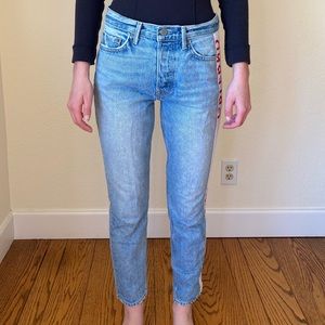 Grlfrnd jeans with added tiger patch